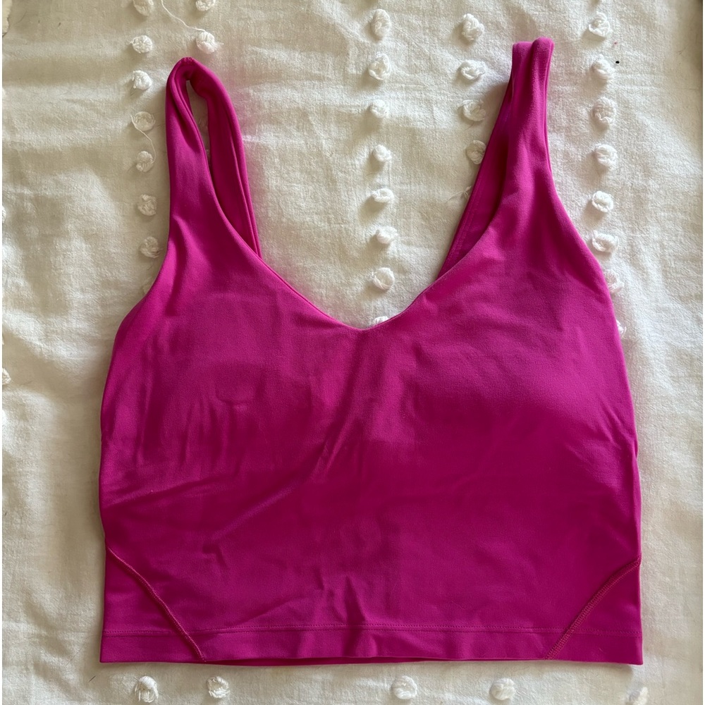 lululemon pink align crop tank! Size 4